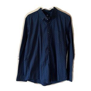 George Classic Fit Medium Button-Down Long-Sleeve Dressy Business Casual Formal